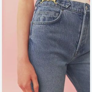 REFORMATION Cynthia Chainlink High Rise Straight Jeans size 30